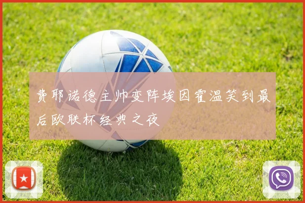 费耶诺德主帅变阵埃因霍温笑到最后欧联杯经典之夜